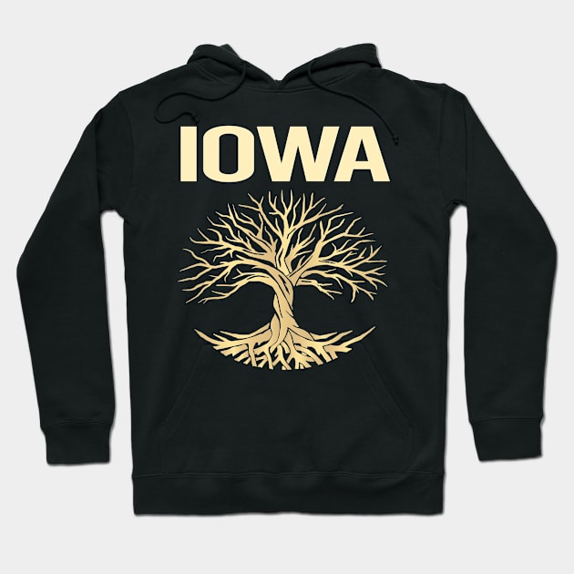 Nature Tree Of Life State Iowa Hoodie by flaskoverhand